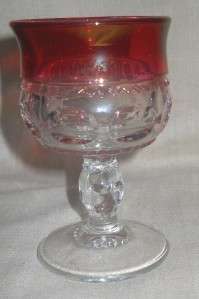 Vintage COLONY Ruby Crown Liquor Cocktail Glasses **  
