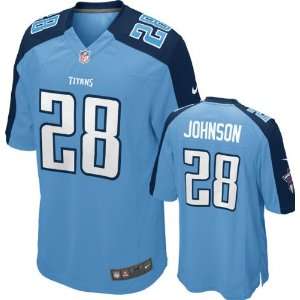 Chris Johnson Jersey Home Blue Game Replica #28 Nike Tennessee Titans 