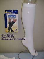Mens Compression Support Socks 15 20mm SMALL White NEW  