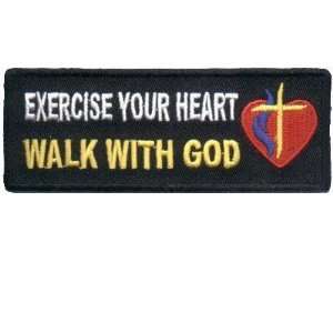   your Heart Walk with God Christian Biker Patch 
