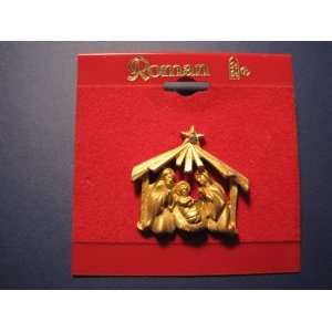  Christmas Brooch/Pin, Nativity Scene, Costume Jewelry 