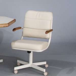  Chromcraft Core Tilt Swivel Arm Chair in Ivory Charade 