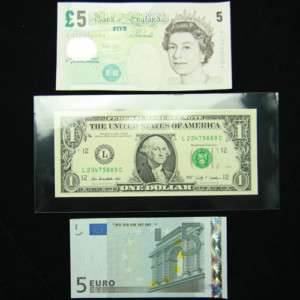 Large Currency Stamp Postcard Protect Sleeves Holders  