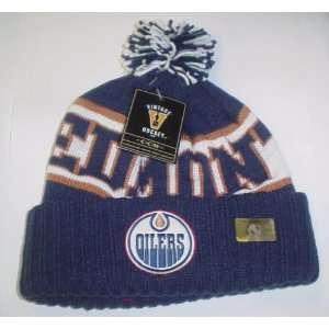   Oilers Vintage Hockey Cuffed with Pom Knit Ccm Hat