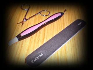 CUTICLE PUSHER AND NAIL FILE