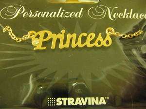 Lot of 2 Personalized Princess Necklace Gold & Silver  
