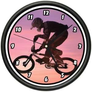  BMX 1 ~Wall Clock~ bike racing biker rider bedroom gift 
