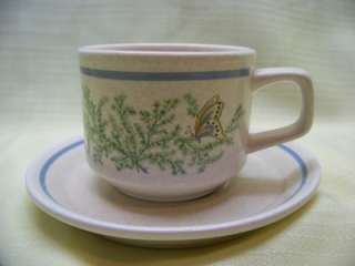 Fancy Free Lenox set 4 Coffee Cups & Saucers Butterfly  
