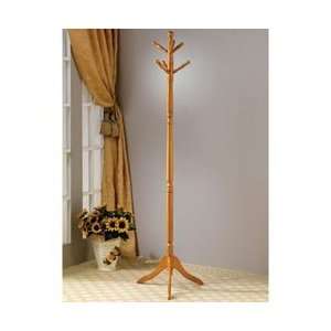 Coat Rack   Oak Coat Tree   coat tree; coat rack tree; coat and hat 