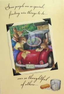 Holly Pond Hill Bunny Rabbits Car Wash Thank You Card  
