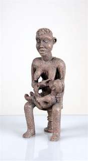AFRICAN BANGWA ANYI MOTHER OF TWINS AFRICAN STATUE  
