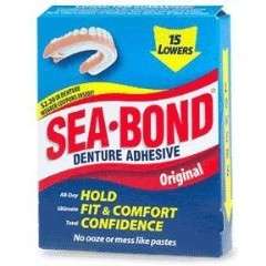 Sea Bond Denture Adhesive Lowers, Original   15Each  