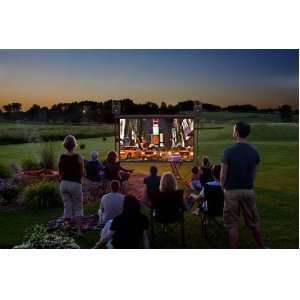    Backyard Theater Complete 8 foot Outdoor Movie System Electronics
