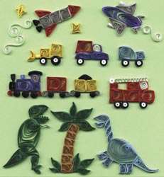 Just For Little Boys Quilling Kit with Designs, Paper  