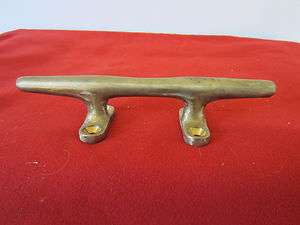 VINTAGE, MARITIME, BRASS, BOAT OR DOCK CLEAT  