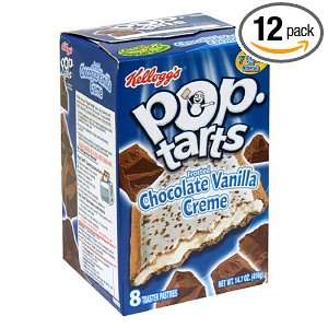 Pop Tarts, Chocolate Vanilla Creme, 8 Count Boxes (Pack of 12)  