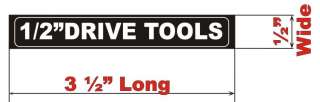 Adhesive TOOLBOX LABELS for Tool box & Tool Chest  