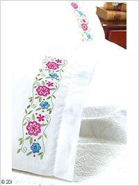 Bucilla pillowcase pairs instantly brighten any bedroom with their 