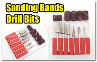  all different kinds of Drill bits for Nail Art Drill Sanding machine