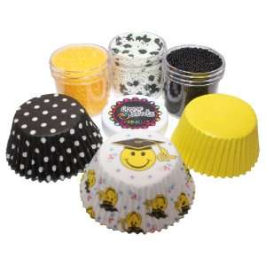  Graduation Cupcake Kit by Crispie Sweets   Sprinkles and Baking Cups 