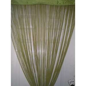   Green String Curtain Panel 100x200cm Door/window/fring