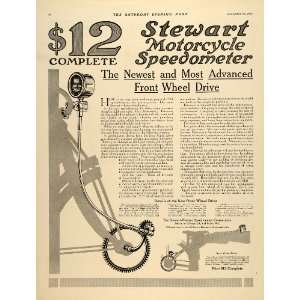   Ad Stewart Warner Motorcycle Speedometer Vehicle   Original Print Ad