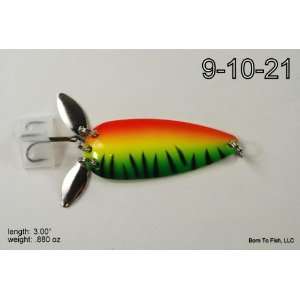  3 Custom Painted Casting Spoon Fishing Lures with 2 Side 