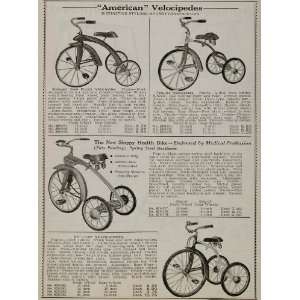   Tricycles Velocipedes Trike   Original Print Ad