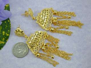 STYLISH DUBAI DANGLE EAST INDIA 22K 18K Gold GP Thai Earrings  