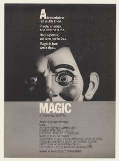 1978 Ventriloquist Dummy Magic Movie Print Ad  