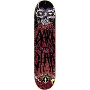  Darkstar Zombie Puke Skateboard Deck   7.6 Black/Red Resin 