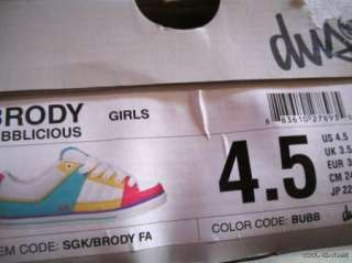NEW NIB Girls DVS BRODY Bubblicious Kids SKATE shoes Size 4.5 US 3.5 