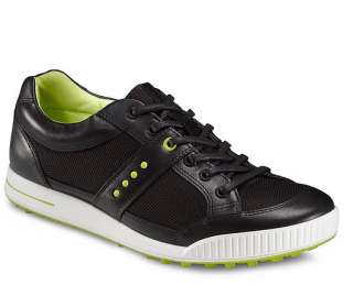 ECCO Mens Street Textile Leather Golf & Athletic Shoes Black 150554 