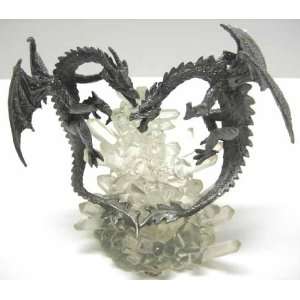  `Scratch and Dent` Pewter Lucite Flashing LED Ice Dragon 