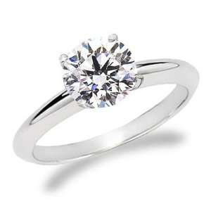  1.90 Ct Round Diamond Solitaire Engagement Ring, F, SI3 