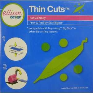  Ellison/Sizzix Thin Cuts Die Peas & Pod Arts, Crafts 