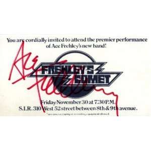 Ace Frehley Kiss Autographed Signed Invitation In Person Proof COA