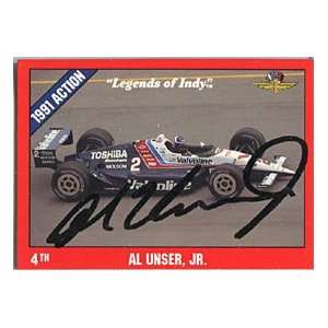  Al Unser Jr Autographed/Signed Card 
