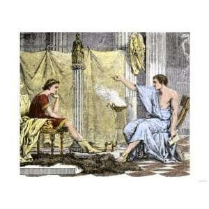 Aristotle Instructing the Young Alexander the Great Premium Poster 