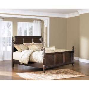  6/6 King Panel Bed by Ashley   Dark Brown Finish (B668 58R 
