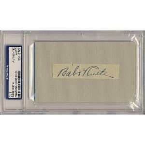 Babe Ruth Signed Cut Signature Psa/dna Slabbed