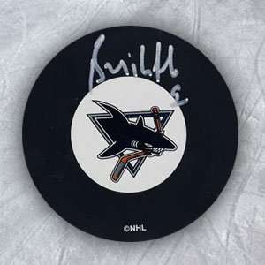 BERNIE NICHOLLS San Jose Sharks SIGNED Hockey Puck