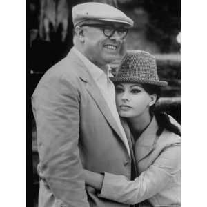  Italian Movie Director Carlo Ponti and His Actress Wife 