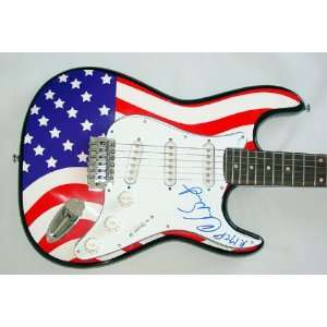  Red Hot Chili Pepeprs Chad Signed Flag Guitar RHCP PSA/DNA 
