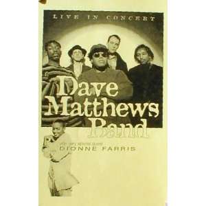 Dave Matthews Band Dionne Farris 1995 11x17 Rare Very Limited Concert 