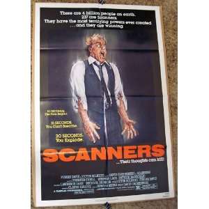 Scanners   David Cronenberg   Original Movie Poster   27 x 