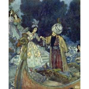 Hand Made Oil Reproduction   Edmund Dulac   24 x 30 inches   Bluebeard 