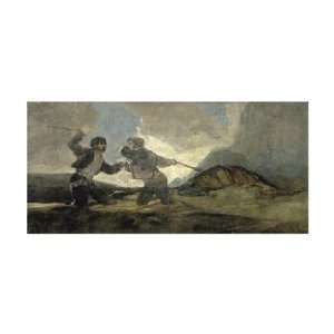  Fight with Cudgels by Francisco De Goya 26.00X14.38. Art 