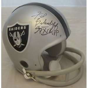 Fred Biletnikoff Signed Oakland Raiders Mini Helmet Mvp