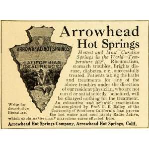 1910 Ad Arrowhead Hot Springs California G Bailey University Southern 